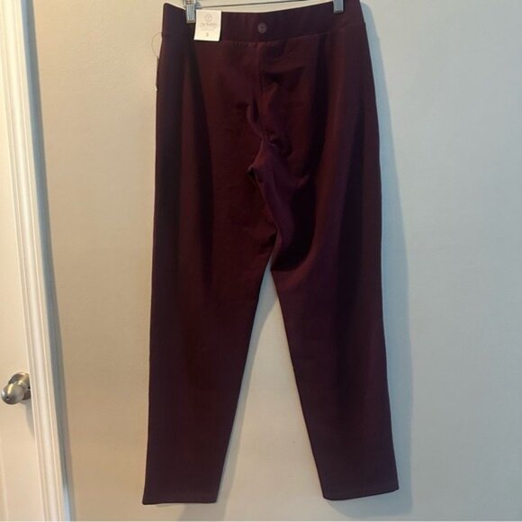 T by Talbots Burgundy Straight-Leg Pants with Zip Pockets Size Small NWT - Picture 3 of 11
